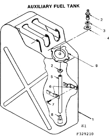 Exployed view of auxiliary fuel tank