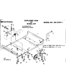 Exploded view of wheel kit