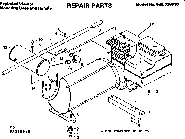 COMMERCIAL PORTABLE ALTERNATOR/MOUNTING BASE & HANDLE