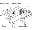 Craftsman 580329610 commercial portable alternator/mounting base & handle diagram