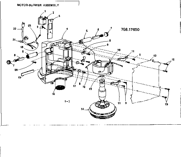Motor-blower asm