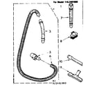 Kenmore 1162401080 hose and attachment parts diagram