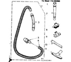 Kenmore 1162402080 hose and attachment parts diagram