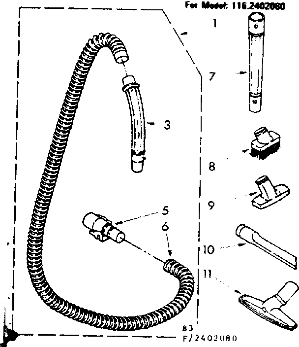 Hose and attachment parts