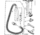 Kenmore 1162403080 hose and attachment parts diagram