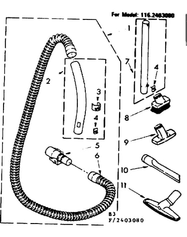 Hose and attachment parts