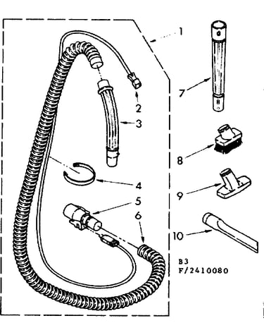 Hose and attachment parts