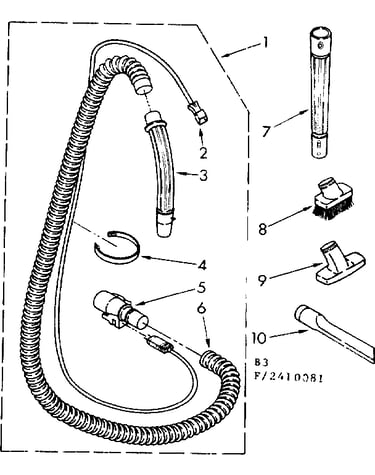 Hose and attachment parts