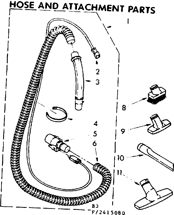 HOSE AND ATTACHMENT PARTS