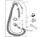 Kenmore 1162415081 hose and attachment parts diagram