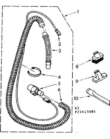 Hose and attachment parts