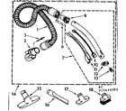 Kenmore 1162420580 hose and attachment parts diagram