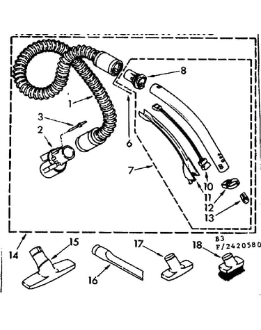 Hose and attachment parts