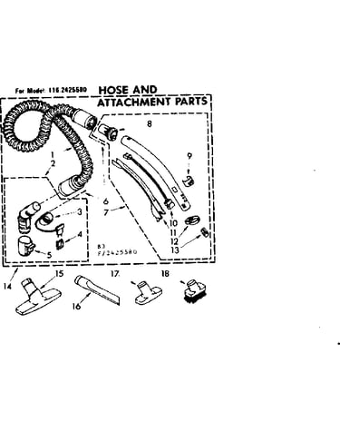Hose and attachment parts