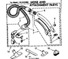 Kenmore 1162432080 hose and attachment parts diagram