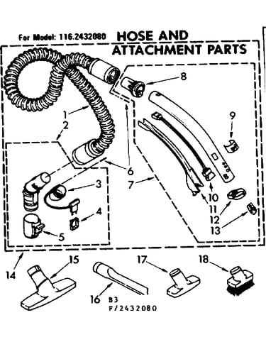 Hose and attachment parts
