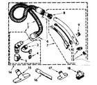 Kenmore 1162432180 hose and attachment parts diagram