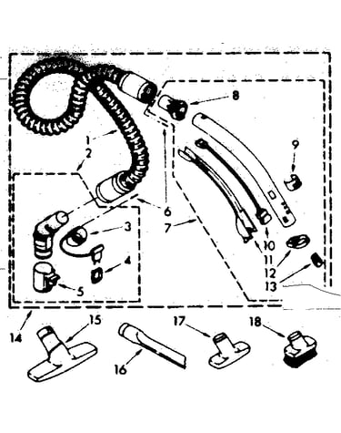 Hose and attachment parts
