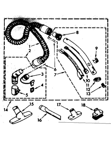 Hose and attachment parts