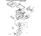 Kenmore 11624501 vacuum cleaner and attachment parts diagram