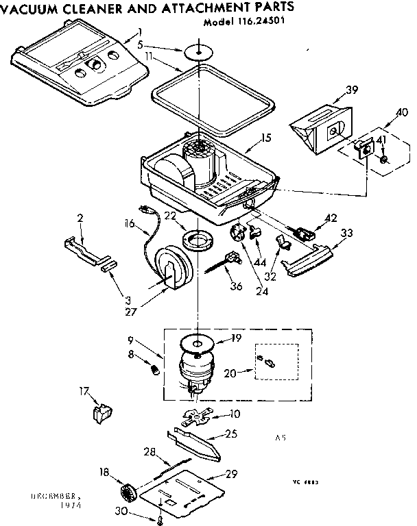 Vacuum cleaner and attachment parts