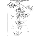 Kenmore 11624601 vacuum cleaner and attachment parts diagram