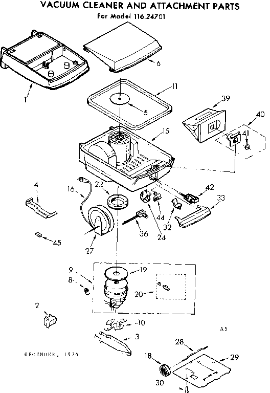 VACUUM CLEANER AND ATTACHMENT PARTS