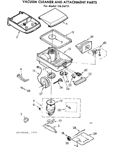 Vacuum cleaner and attachment parts