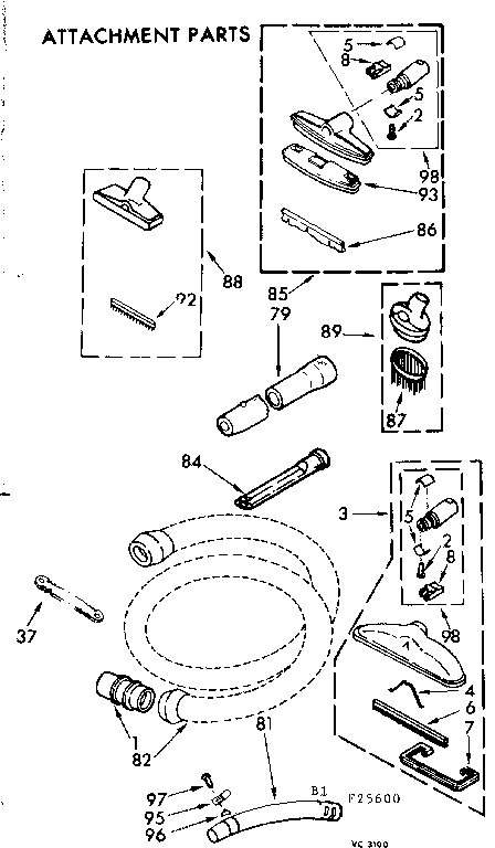 Attachment parts