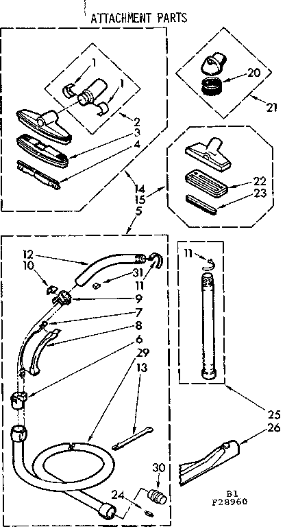 Attachment parts