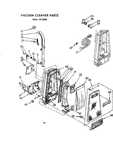 Handle and bag housing