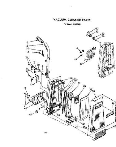 Handle and bag housing