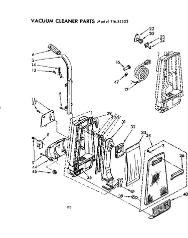 Handle and bag housing