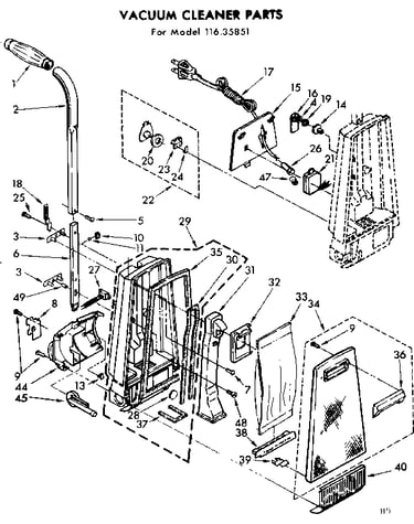 Handle and bag housing