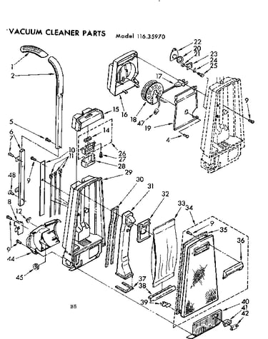 Handle and bag housing
