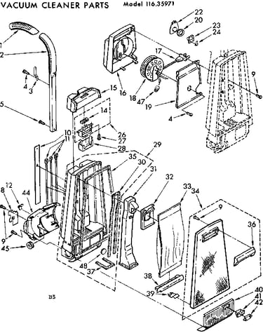 Handle and bag housing