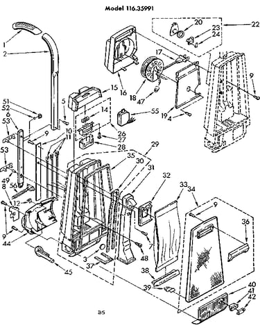 Handle and bag housing