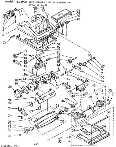 Nozzle and motor assembly