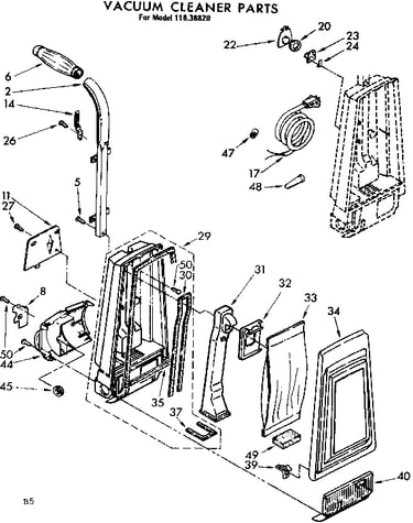 Handle and bag housing