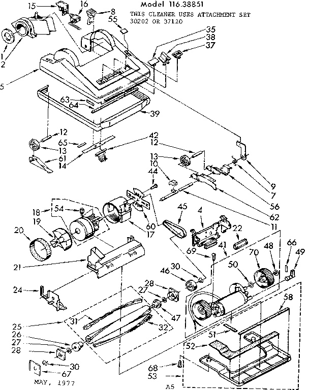 Nozzle and motor assembly