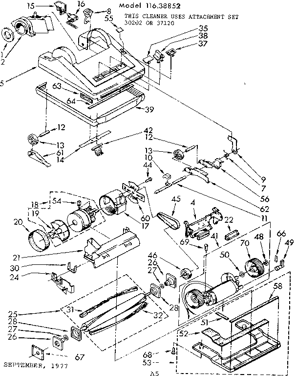 Nozzle and motor assembly