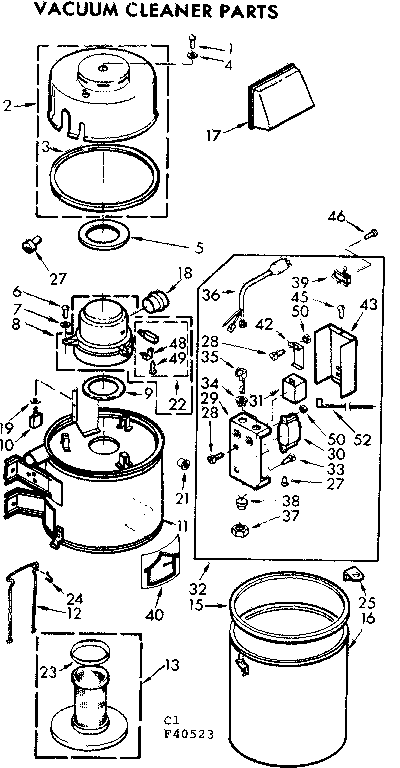 Vacuum cleaner parts