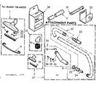 Kenmore 11644522 attachment parts diagram