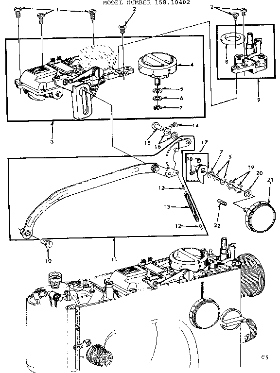 Zigzag guide bar assembly