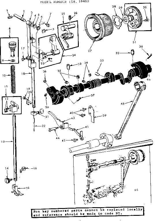 Presser bar guide