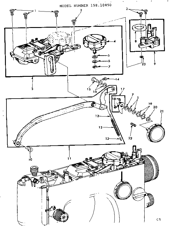 Zigzag guide bar assembly