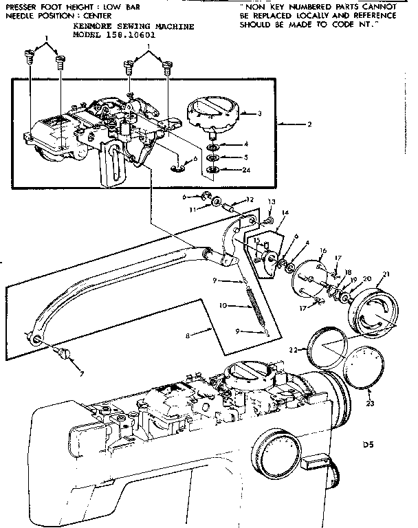 Zigzag guide bar assembly