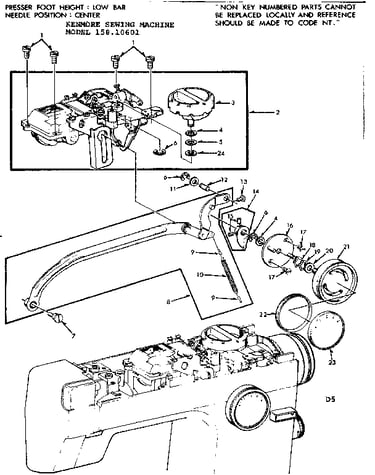Zigzag guide bar assembly