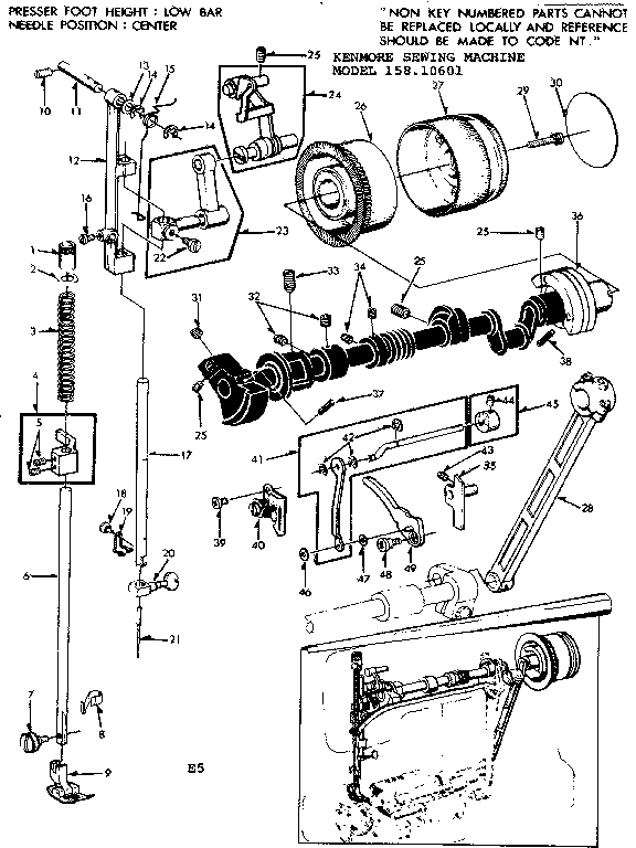 Presser bar guide assembly