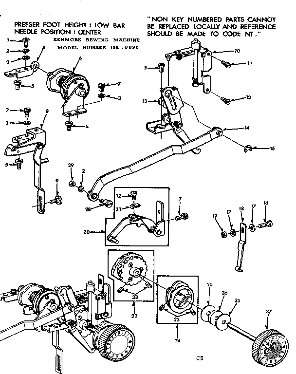Zigzag cam assembly